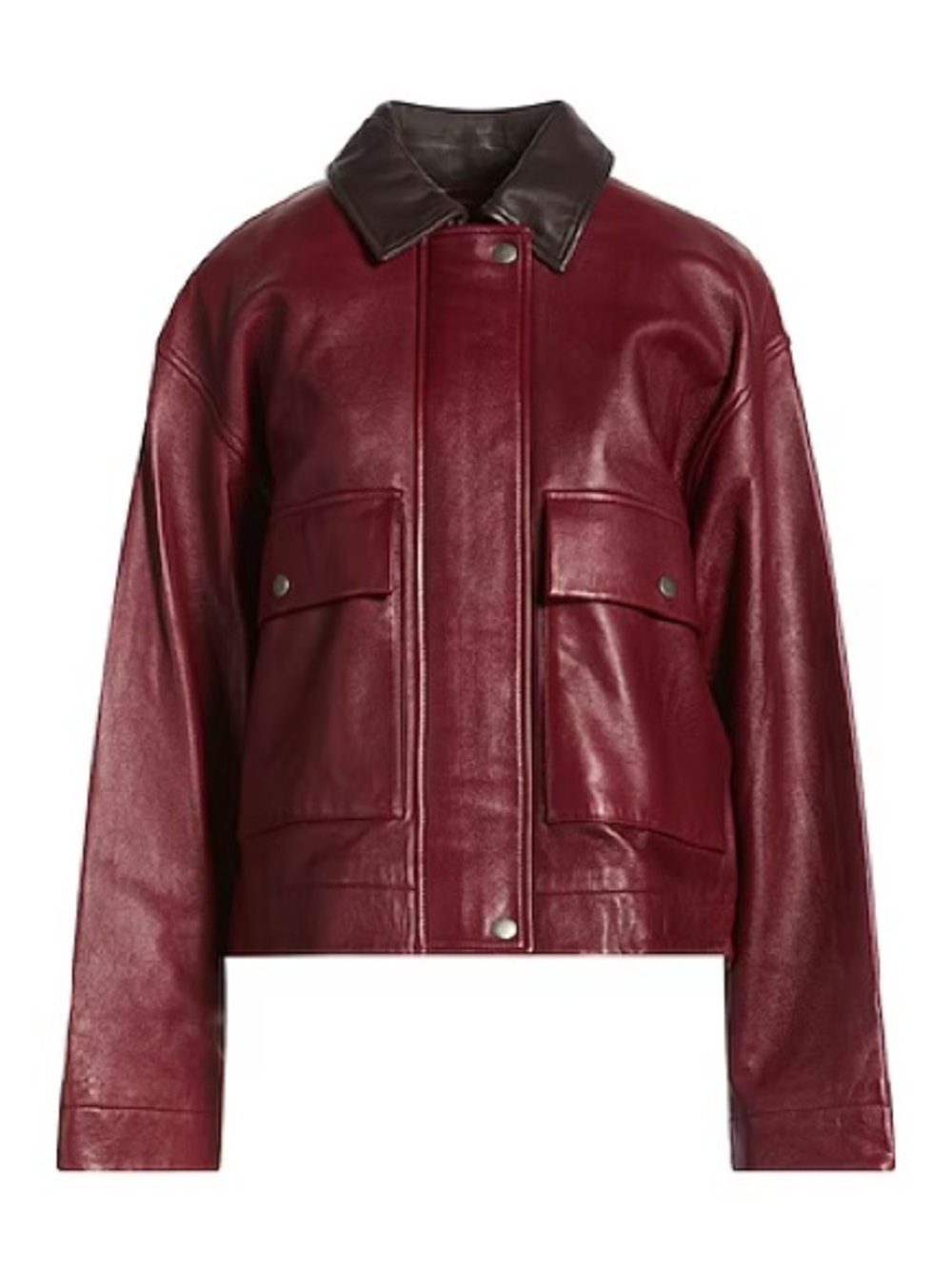 rag & bone Burgundy Leather Jacket